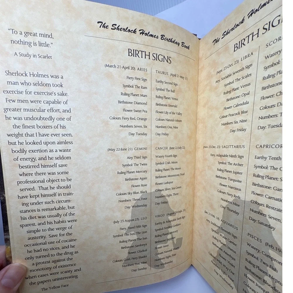 The Sherlock Holmes Birthday Book 1993 Robert Frederick Hardcover Illustrated